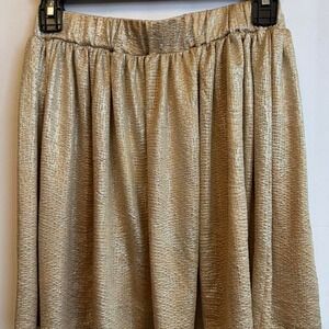 Aeropostale Gold Metalic mini skirt Size Med NWOT